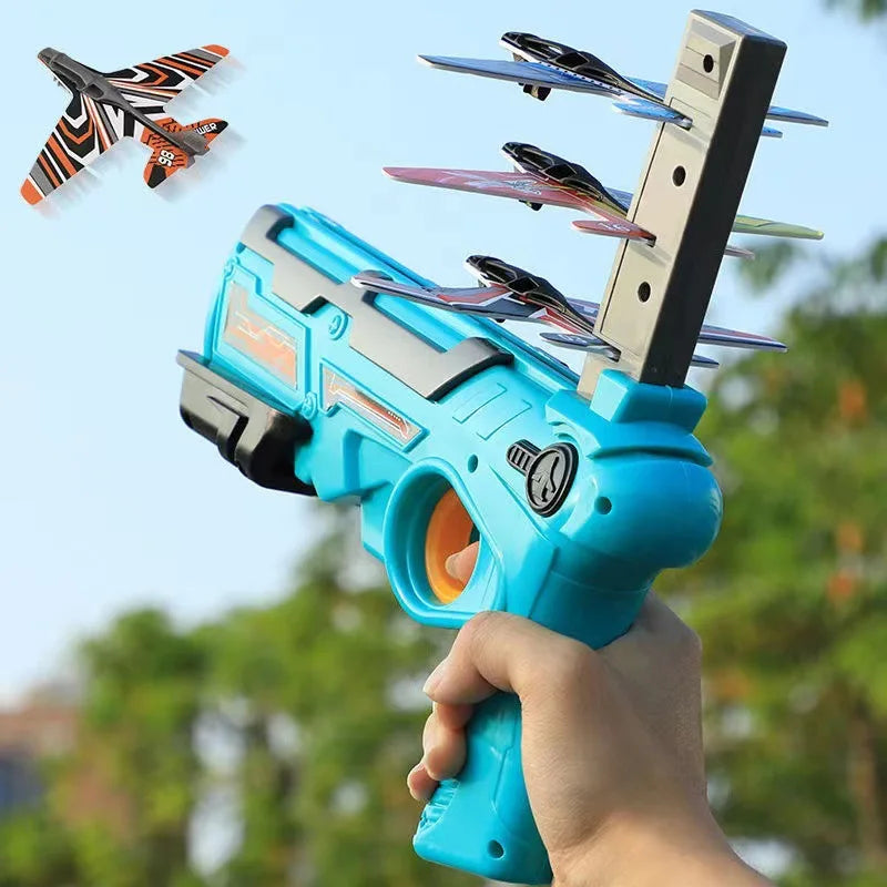 Children's Toys Airplane Launcher Children's Fun Foam Airplane Outdoor Parent-child Interaction Toy Boy Sports Flying Toy Gift