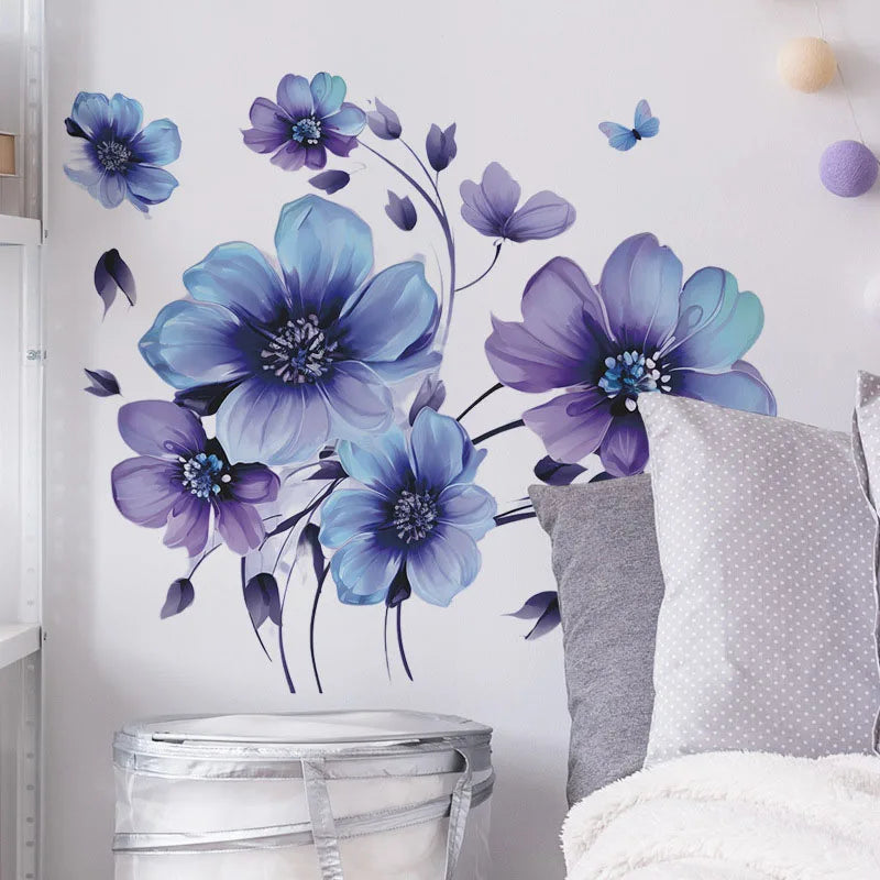 Ink Flower Leaf Background Wall Decoration