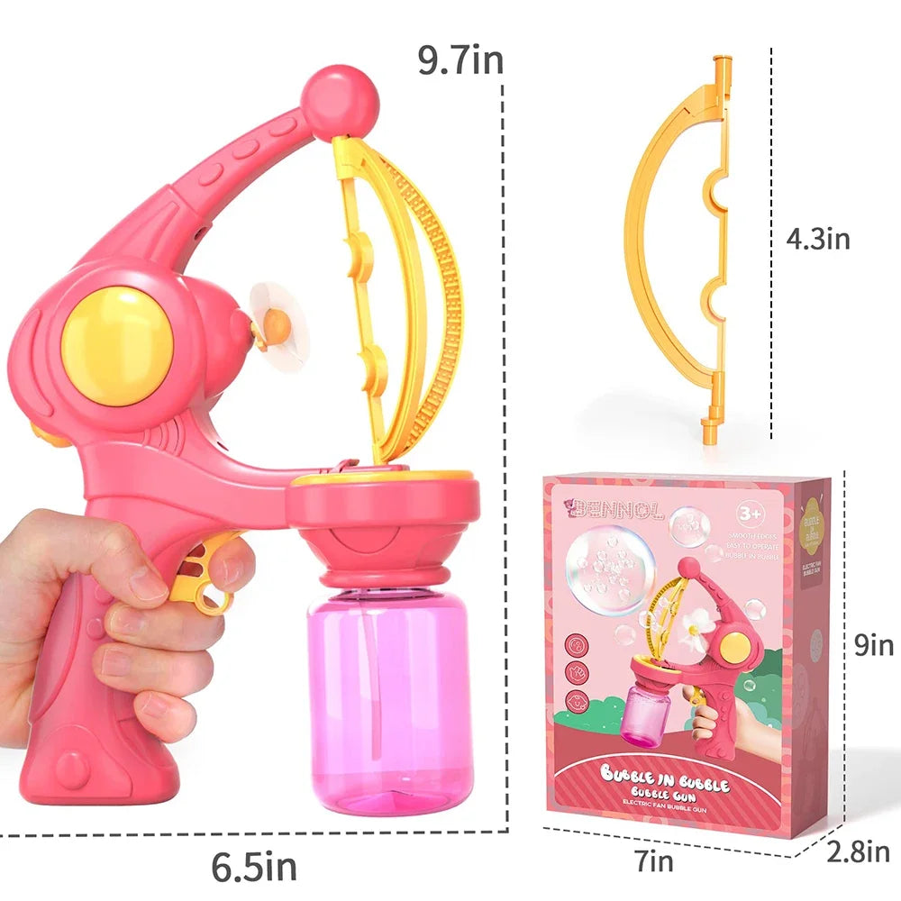 Bubbles Machine Electric Bubble Gun large Small bubbles Kids Toy Automatic Soap Blower Outdoor Party Games Children Gifts